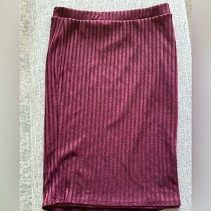 Charlotte Russe Striped Burgundy Skirt